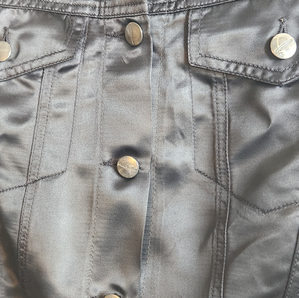 Patrick Cox Wannabe Vintage Satin Jacket – Black – Made in Italy – Size Small - Picture 2 of 4